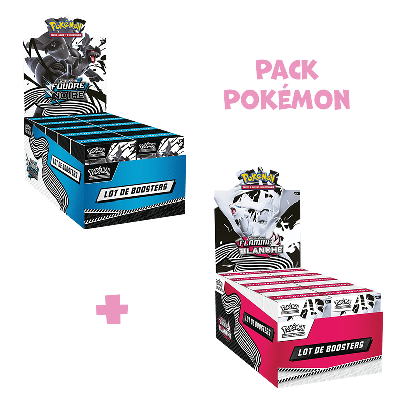 PACK Pokémon • Displays scellés bundle EV10.5 Foudre Noire + Flamme Blanche