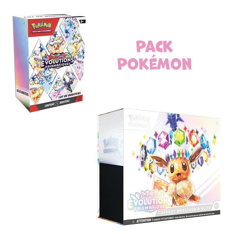 Pack Pokémon • ETB ( 🚨 défauts ) + Bundle EV8.5 Évolutions Prismatiques