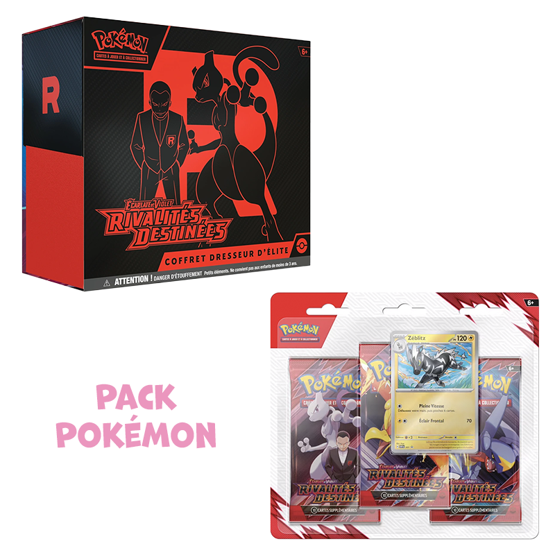 Pack Pokémon | ETB + Tripack EV10 Rivalités Destinées