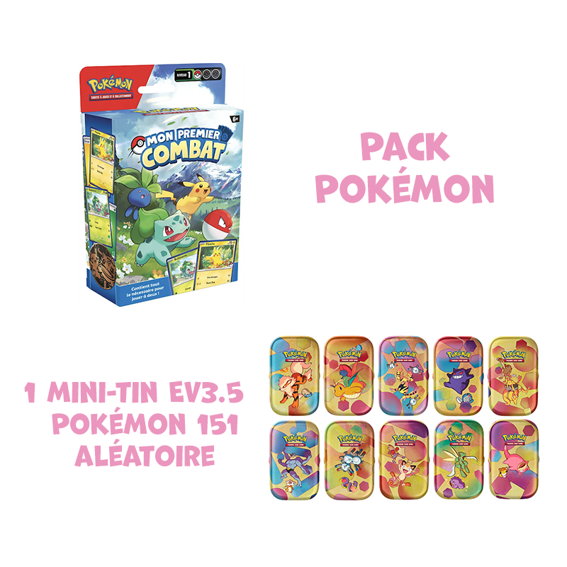 Pack de Noël 🎄 | Mini Tin EV3.5 Pokémon 151 + Deck Mon premier combat