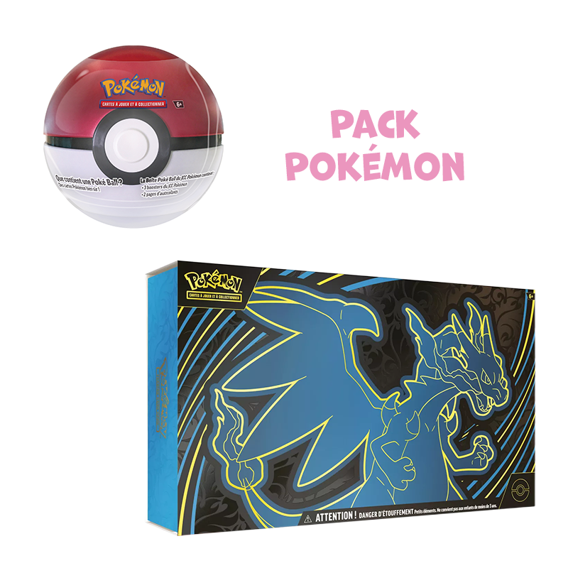 Pack Pokémon • Coffret Ultra Premium Méga-Dracaufeu Ex + Pokéball Tin 2025