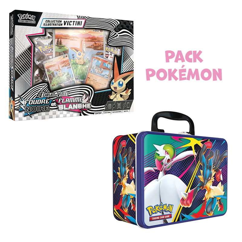 Pack Pokémon • Valisettes coffre aux trésors Méga-Évolution + Coffret EV10.5 Unys illustration Victini