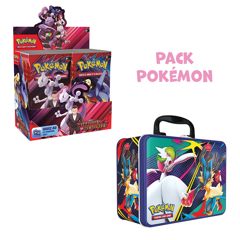 Pack Pokémon 🎄 | Display de 36 boosters EV10 Rivalités Destinées + Valisette Méga-Évolution