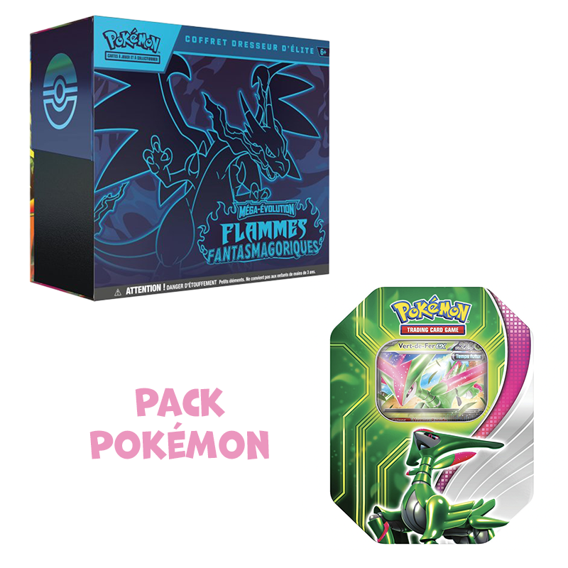 Pack Pokémon 🎄 •  ETB ME2 Flammes Fantasmagoriques (⚠️ détendu) + Pokébox