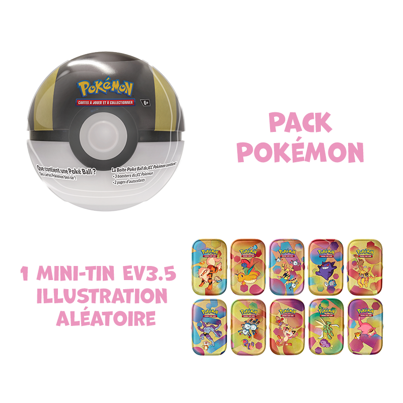 Pack de Noël 🎄 | Mini Tin EV3.5 Pokémon 151 + Pokéball Tin 2025