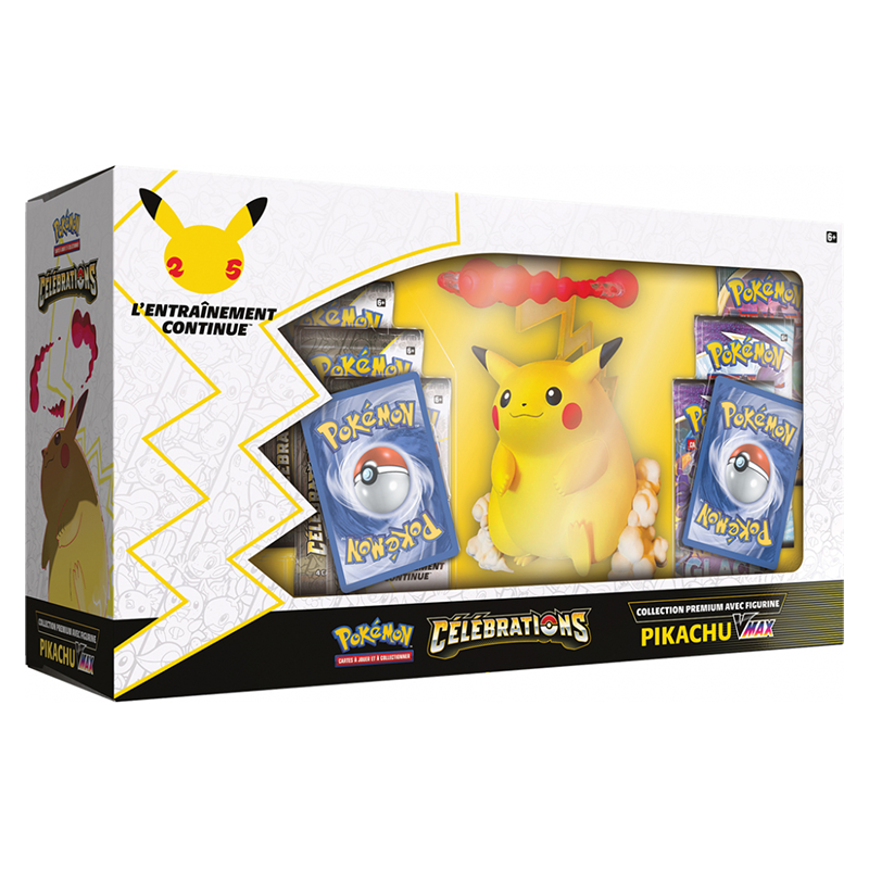 Coffret Pokémon Figurine Pikachu Vmax • EB7.5 Célébrations 25 ans • FR (voir état en vidéo)