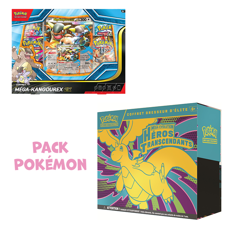 [Précommande] Pack Pokémon • ETB ME2.5 Héros Transcendants + Coffret Méga-Kangourex Ex