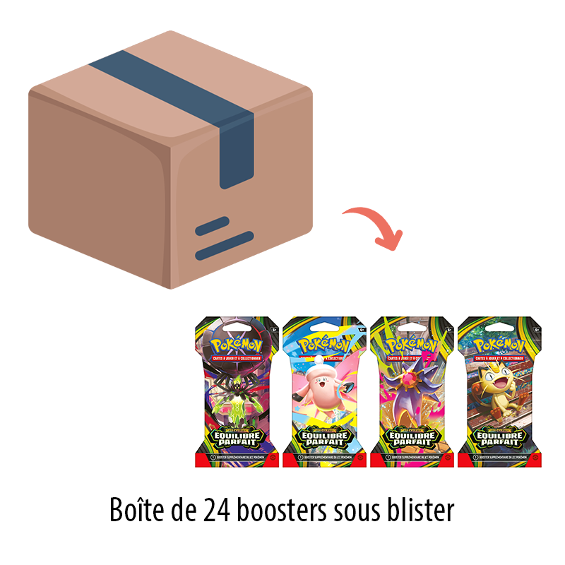 [Précommande] Boîte scellée de 24 boosters blister carton Pokémon • ME3 Équilibre Parfait