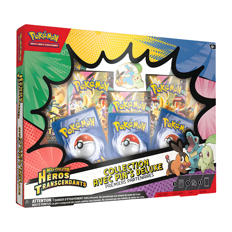 [Précommande] Pokémon • Coffret Pin's Deluxe Premiers Partenaires • ME2.5 Héros transcendants