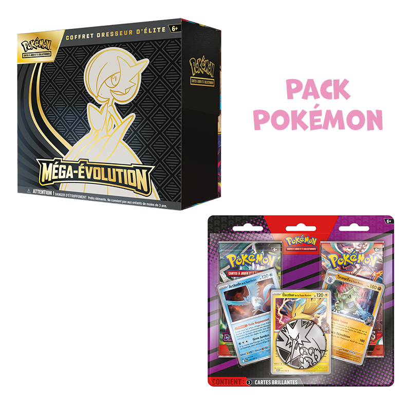 Pack Pokémon • ETB ME01 Méga-Évolution (défaut de scellage) + Duopack Team Rocket