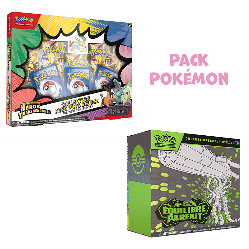 [Précommande] Pack Pokémon • ETB ME3 Équilibre Parfait + Coffret Pin's Deluxe ME2.5