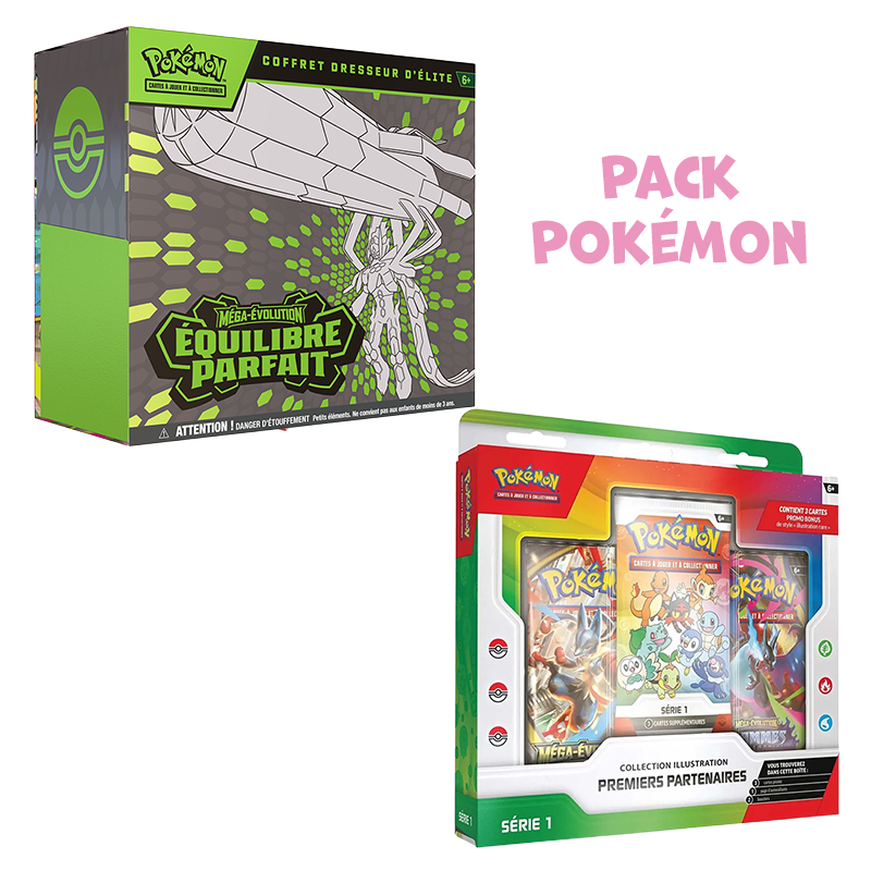 [Précommande] Pack Pokémon • ETB ME3 Équilibre Parfait + Coffret Illustration Premiers Partenaires Série 1