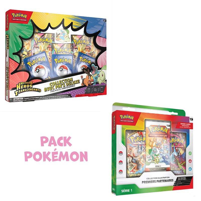 [Précommande] Pack Pokémon • Coffret Pin's Deluxe ME2.5 + Coffret Collection Illustration Premiers Partenaires - Série 1