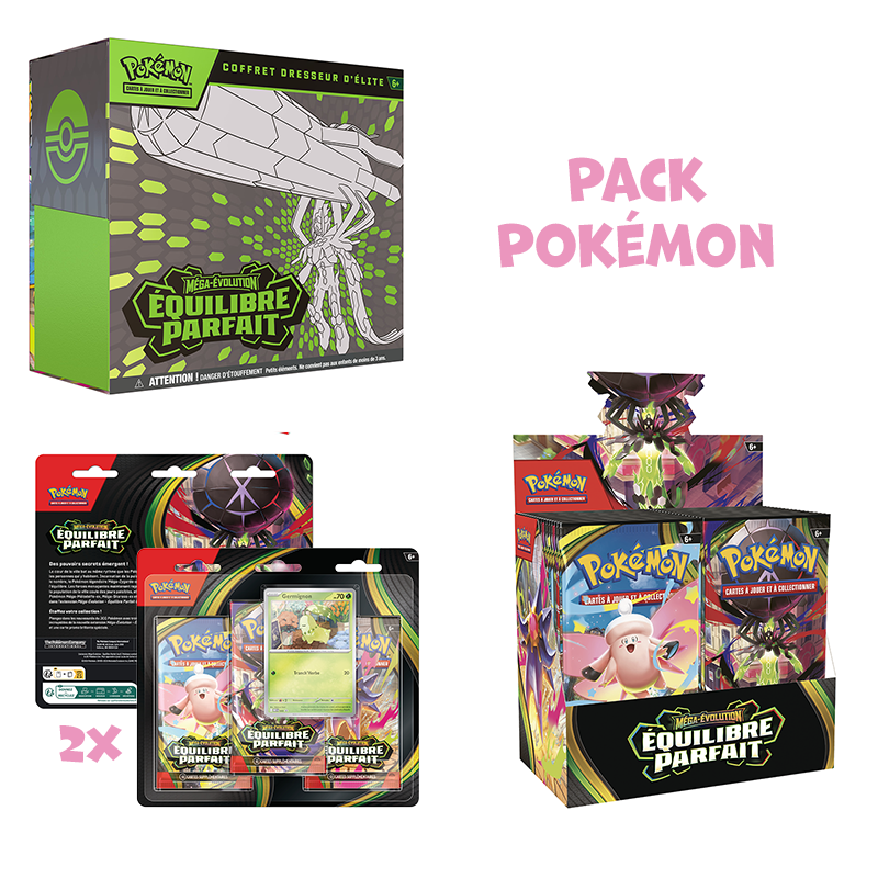 [Précommande] Pack Pokémon ME3 Équilibre Parfait • Display + ETB + 2x Tripack