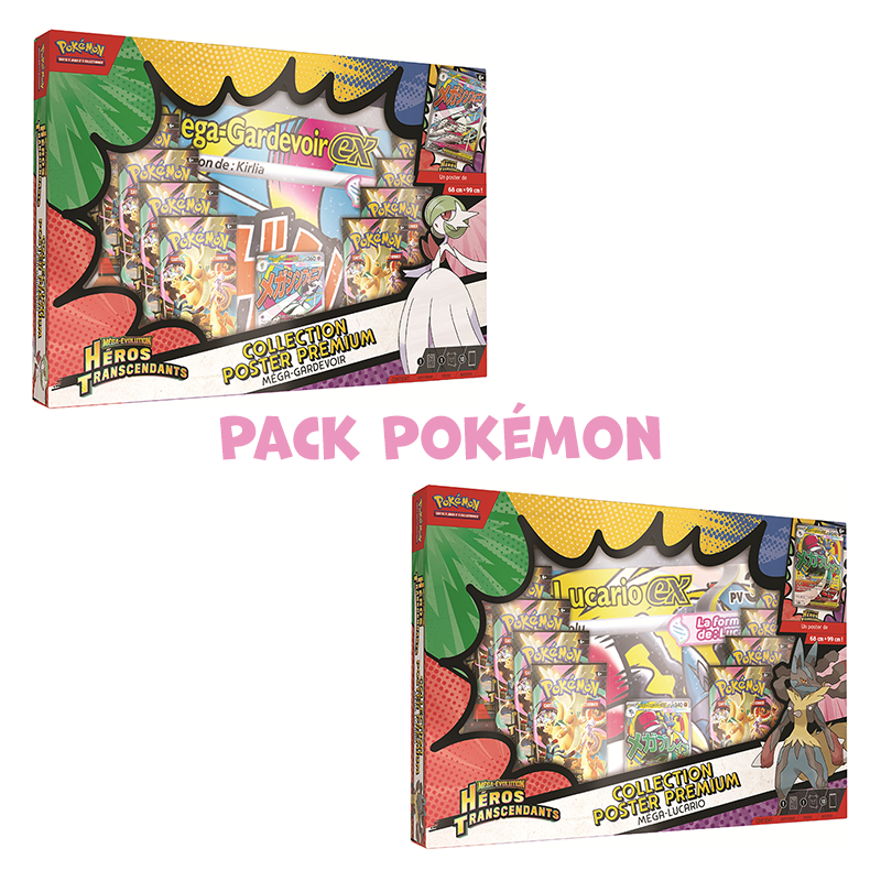 [Précommande] Pack des 2 coffrets Pokémon Poster Premium • ME2.5  Méga-Gardevoir + Méga-Lucario