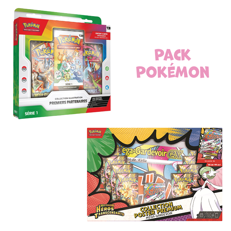 [Précommande] Pack Pokémon • Coffret Illustration Premiers Partenaires Série 1 + Poster Premium ME2.5 Héros Transcendants (modèle aléatoire)