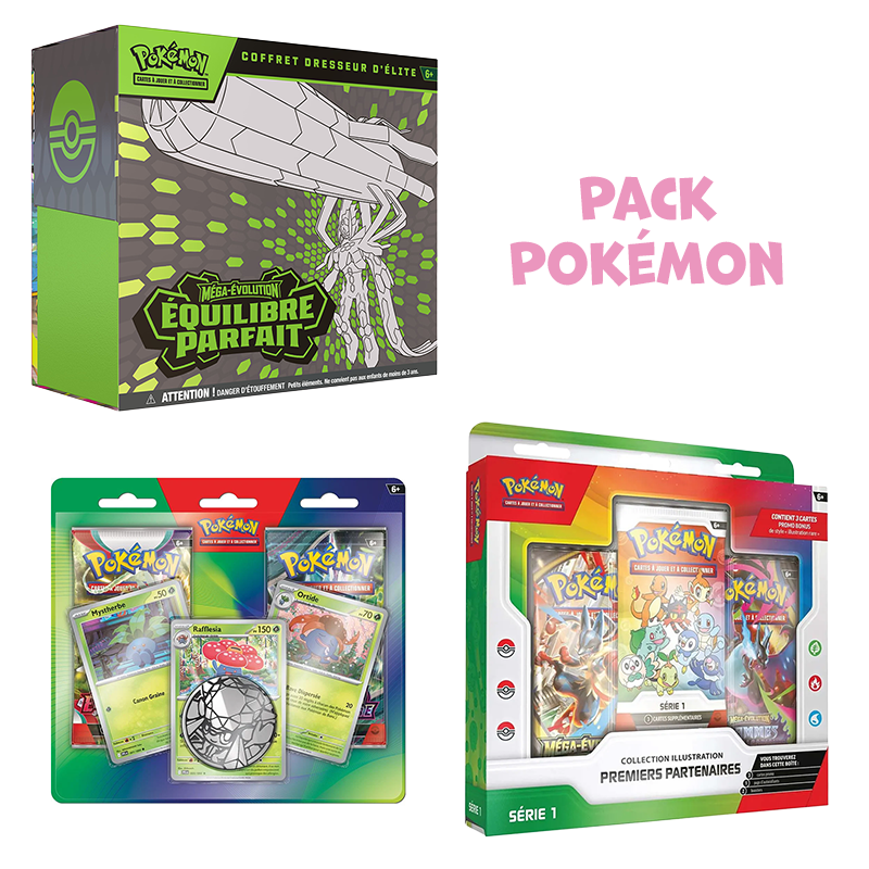 [Précommande] Pack Pokémon • ETB ME3 Équilibre Parfait + Coffret Illustration Premiers Partenaires Série 1 + Duopack Rafflesia