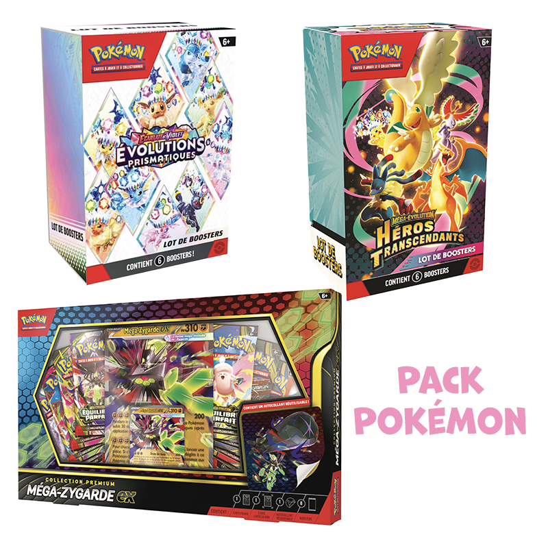 [Précommande] Pack Pokémon • Bundle ME.25 + Bundle EV8.5 + Coffret Premium Méga-Zygarde-ex