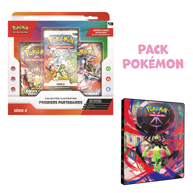Pack Pokémon • Coffret Premiers Partenaires Série 2 + Portfolio Ultra Pro