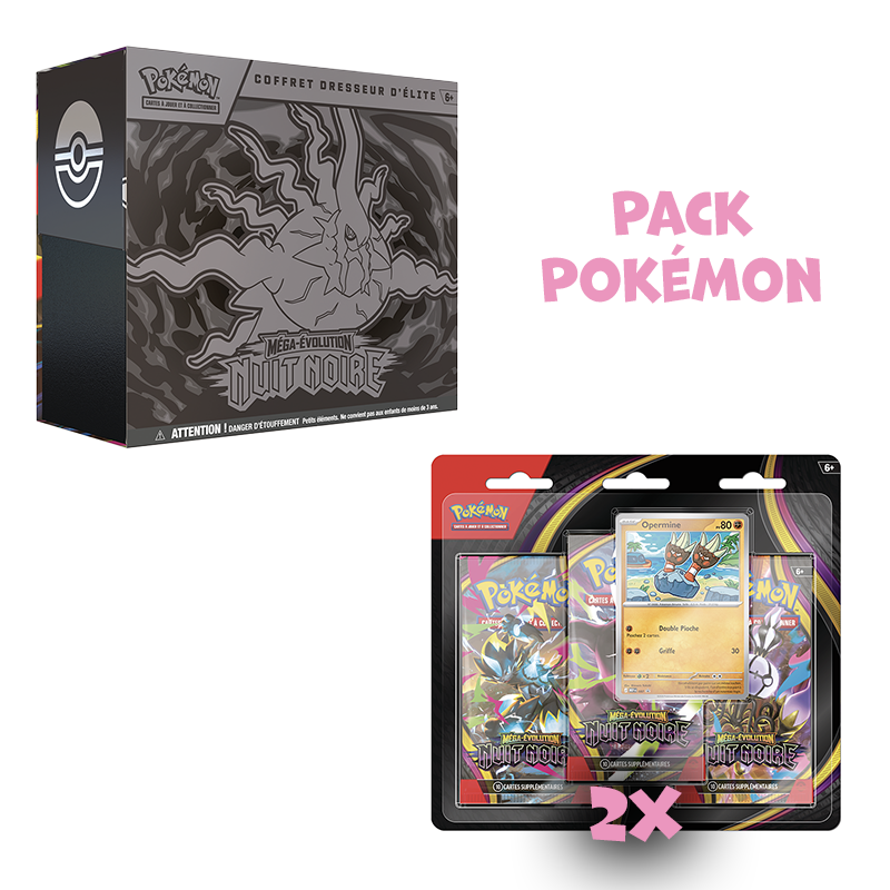 [Précommande] Pack Pokémon • ETB + 2x tripack ME5 Nuit Noire