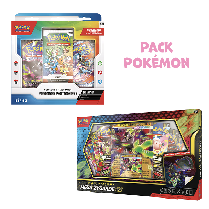 [Précommande] Pack Pokémon • Coffret Premiers Partenaires Série 3 + Coffret Méga-Zygarde