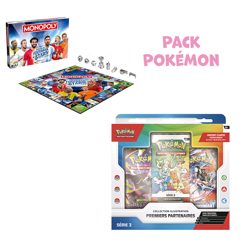 [Précommande] Pack Pokémon • Coffret Illustration Premiers Partenaires - Série 3 + Monopoly