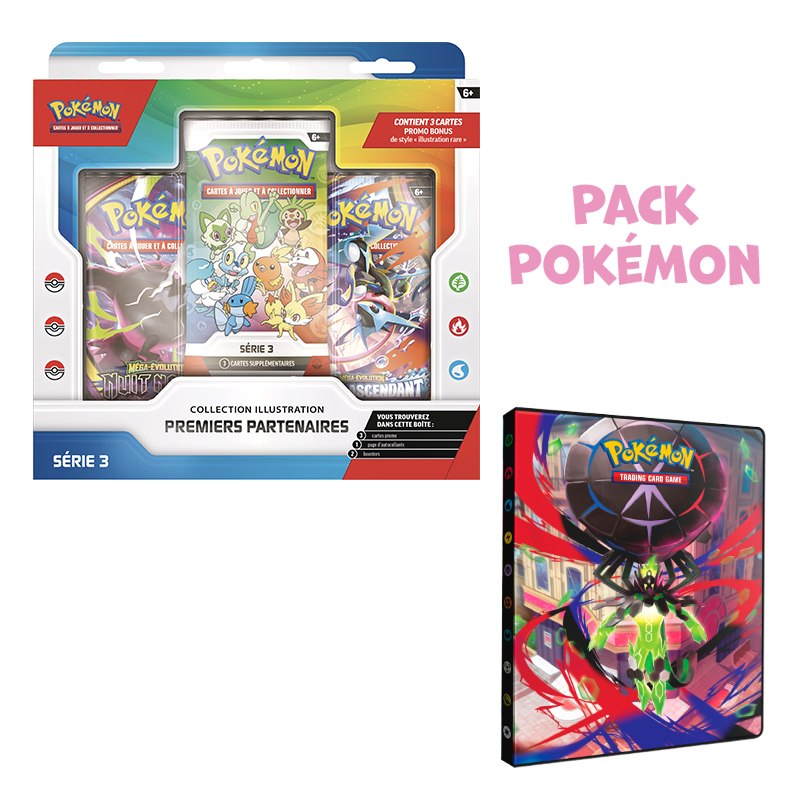 [Précommande] Pack Pokémon • Coffret Premiers Partenaires Série 3 + Portfolio Ultra Pro