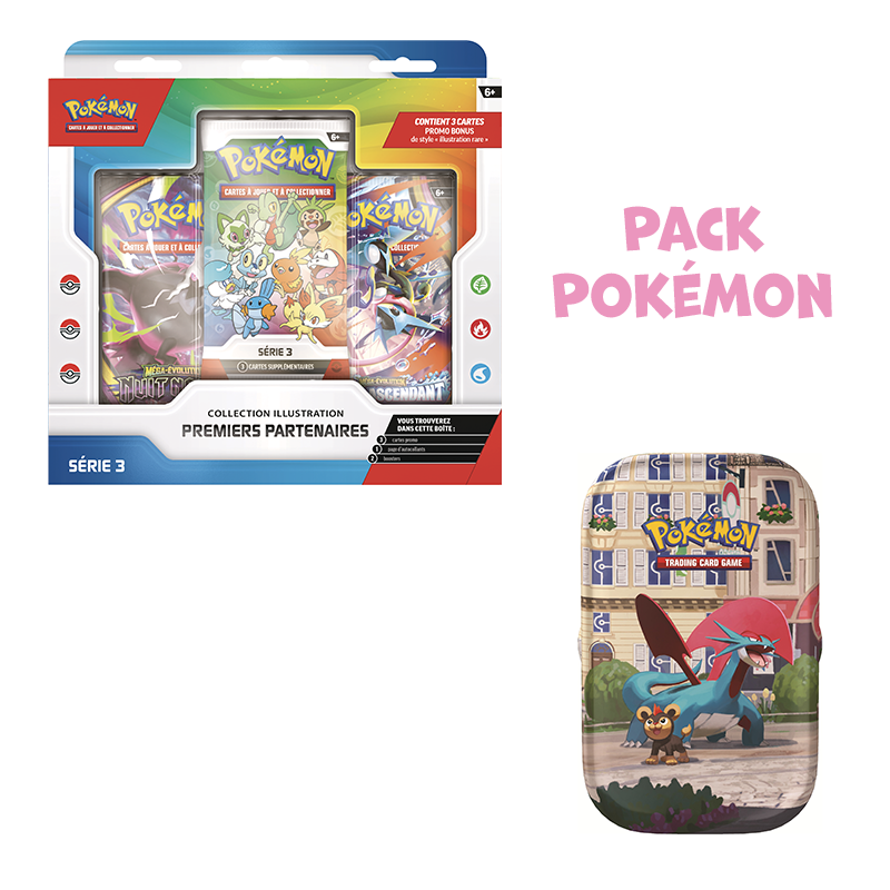[Précommande] Pack Pokémon • Coffret Premiers Partenaires - Série 3 + Mini tin aléatoire