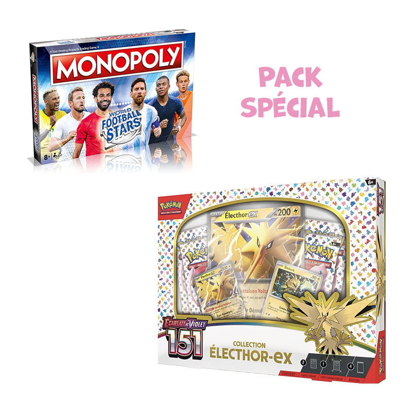 Pack spécial • Coffret Pokémon 151 Electhor-Ex + Monopoly