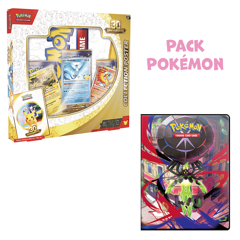 [Précommande] Pack Pokémon • Coffret Poster 30e Anniversaire + Portfolio Ultra Pro Pokémon aléatoire