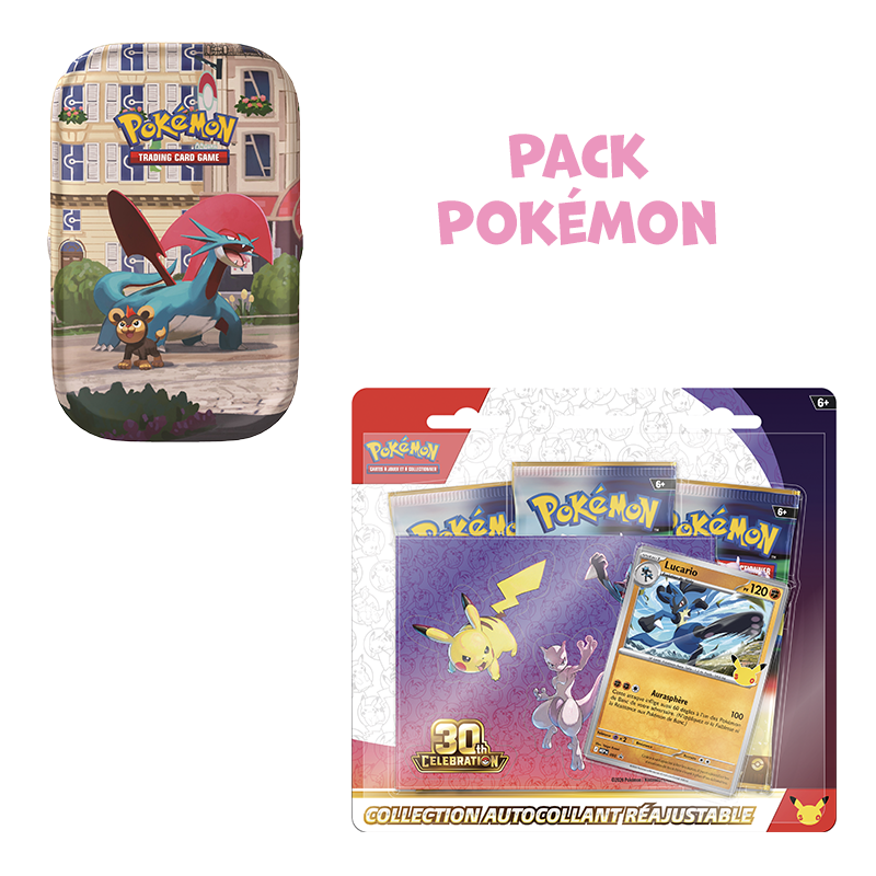 [Précommande] Pack Pokémon • Tripack 30 ans Lucario + Mini tin aléatoire