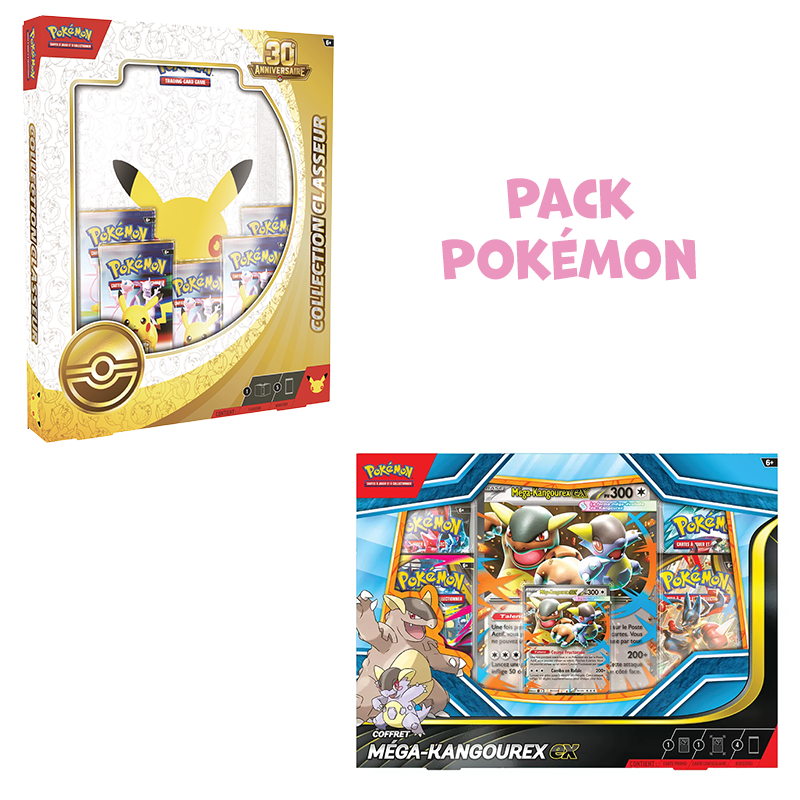 [Précommande] Pack Pokémon • Coffret Classeur 30e anniversaire + Coffret Méga-Kangourex