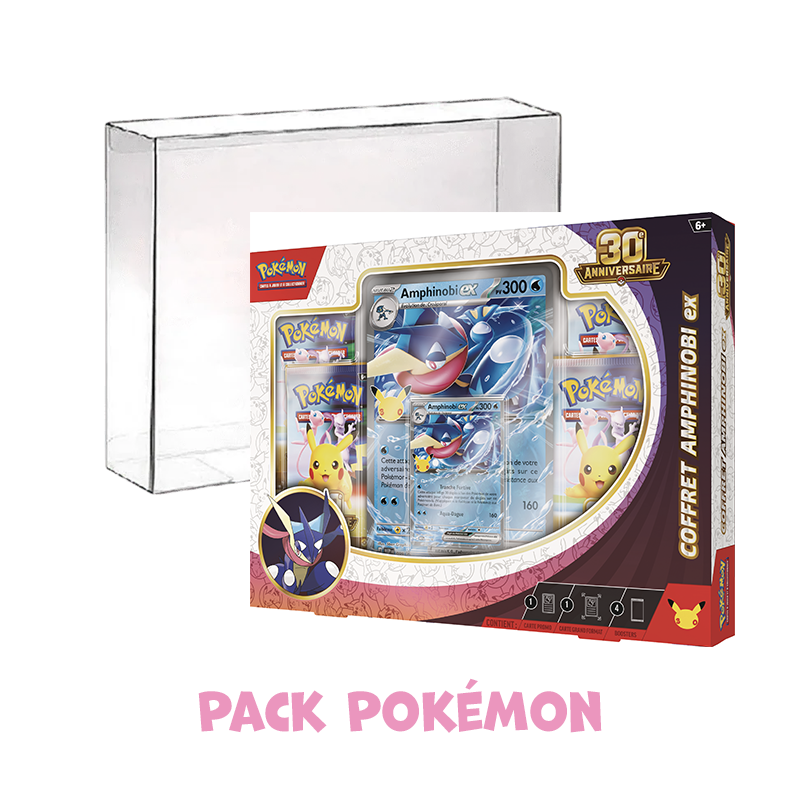 [Précommande] Pack Pokémon 30 ans • Coffrets Amphinobi-Ex + Boîte de protection semi-rigide Phoenix Shield