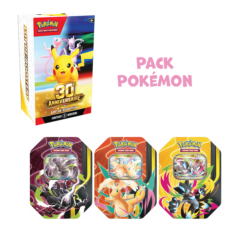 [Précommande] Pack Pokémon • Bundle 30e Anniversaire + Artset 3 Pokébox Méga-Forces