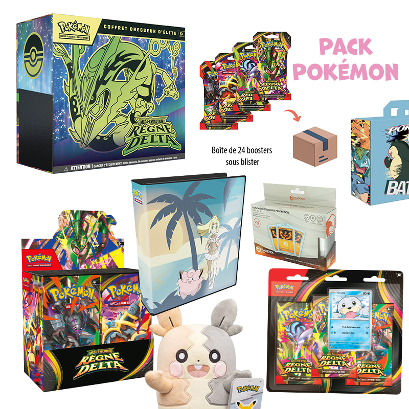 [Précommande] Pack Pokémon Ultime ME6 Règne Delta • ETB + Display + 2x Tripack + Case 24 boosters + Goodies