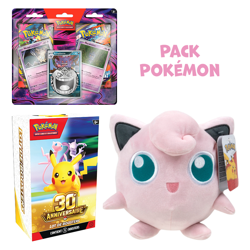 [Restock Préco] Pack Pokémon • Bundle 30 ans + Duopack Ectoplasma + Peluche Rondoudou