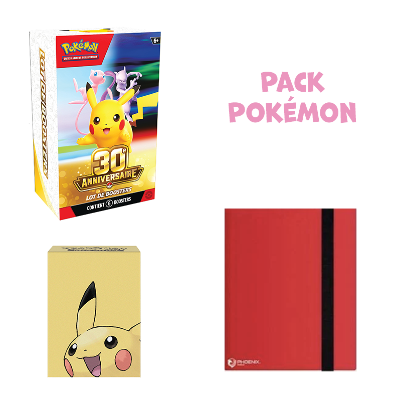 [Restock Préco] Pack Pokémon • Bundle 30e Anniversaire + Deck box + Album Phoenix Shield